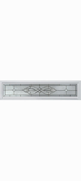 Smooth White Rectangle Transom with Windsor glass